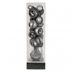 Brutalist aluminum and lucite sculpture